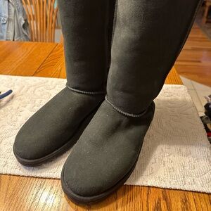 Ugg Black Sheepskin Lined Footwear